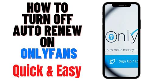 how to turn auto renew off onlyfans|Learn How to Disable Auto Renewal on OnlyFans for Hassle